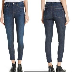 Rag & Bone 10 inch ankle skinny mad river wash raw hem jeans size 27